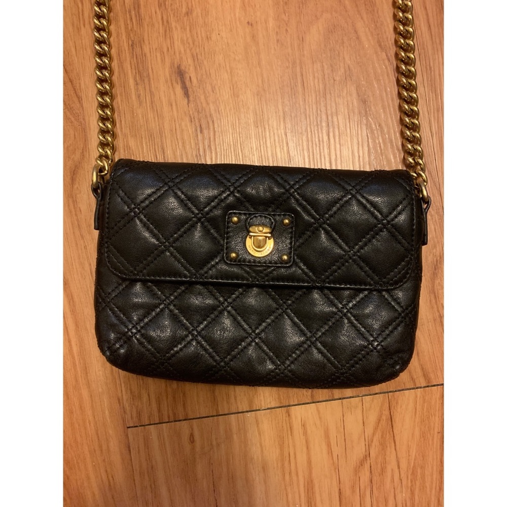 Marc Jacobs quilted crossbody bag black leather